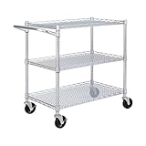 Seville Classics Allzweckwagen Metall Silber, 86.4 B x 45.7 T x 85.1 cm H