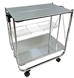 abc HOME Living Servierwagen verchromt 70 cm H
